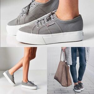 Superga Gray Canvas Sneakers (37.5)